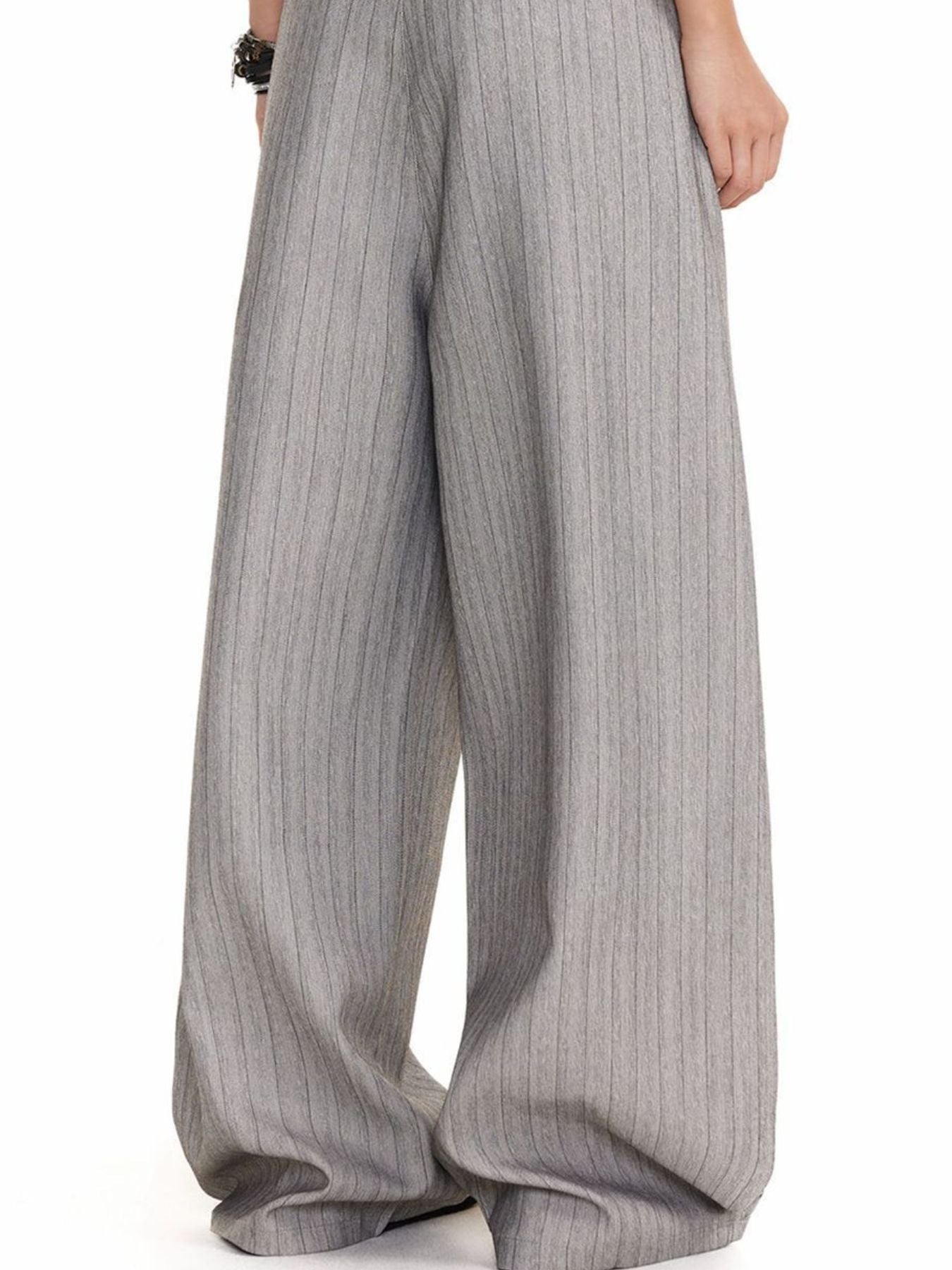 Men's Plus Size Wide Leg Striped Pants