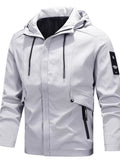 Men's Plus Size Hooded Windproof Casual Jacket