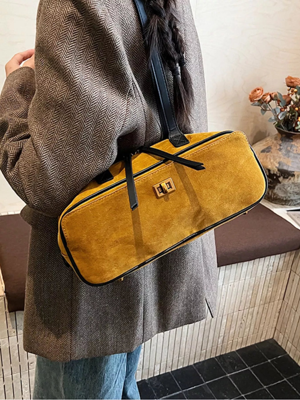 Suede Leather Shoulder Bag
