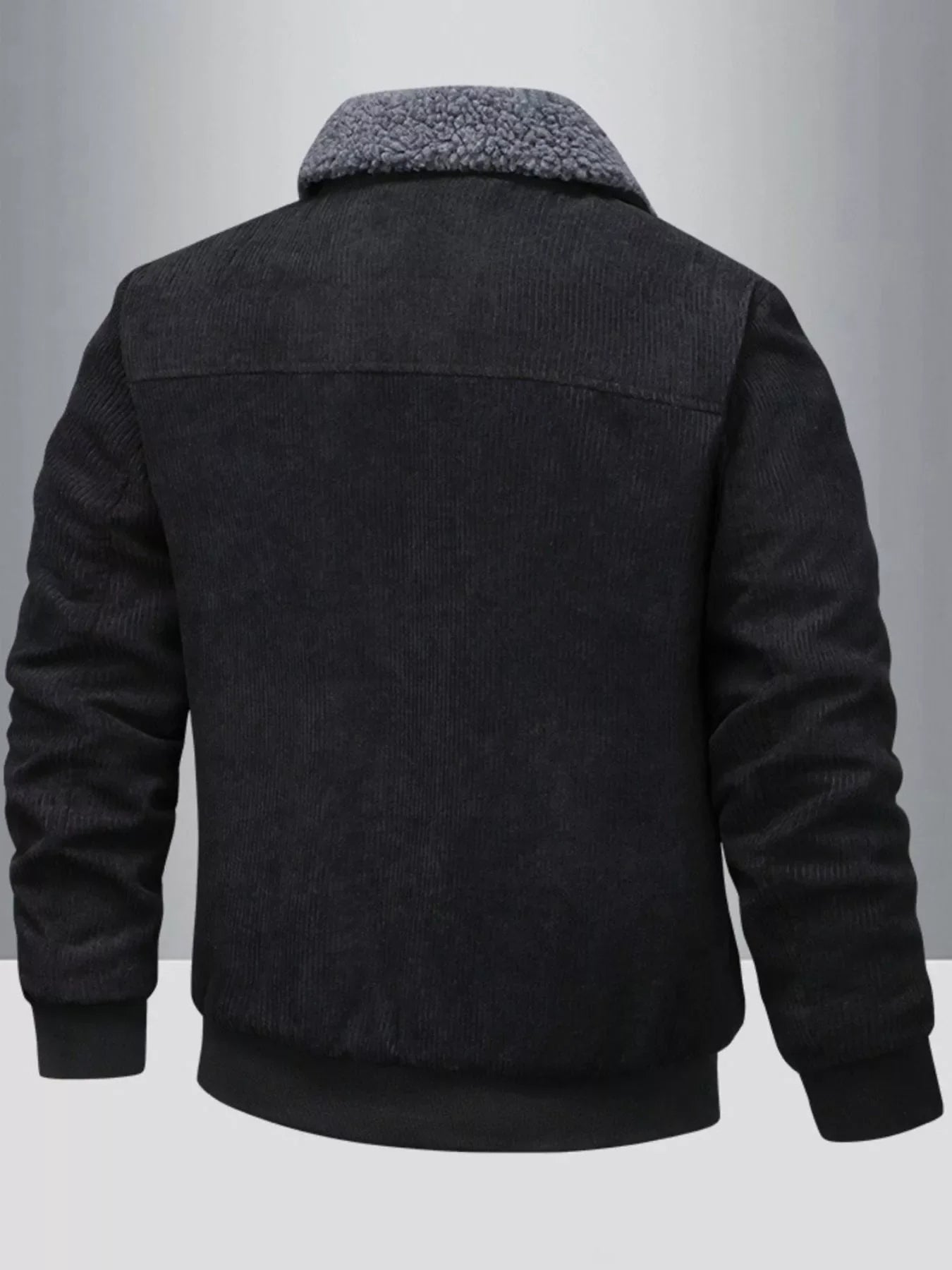 Men's Full Size Corduroy Sherpa Lined Winter Jacket Plus Size