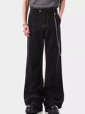 Men's Wide Leg Wash Jeans