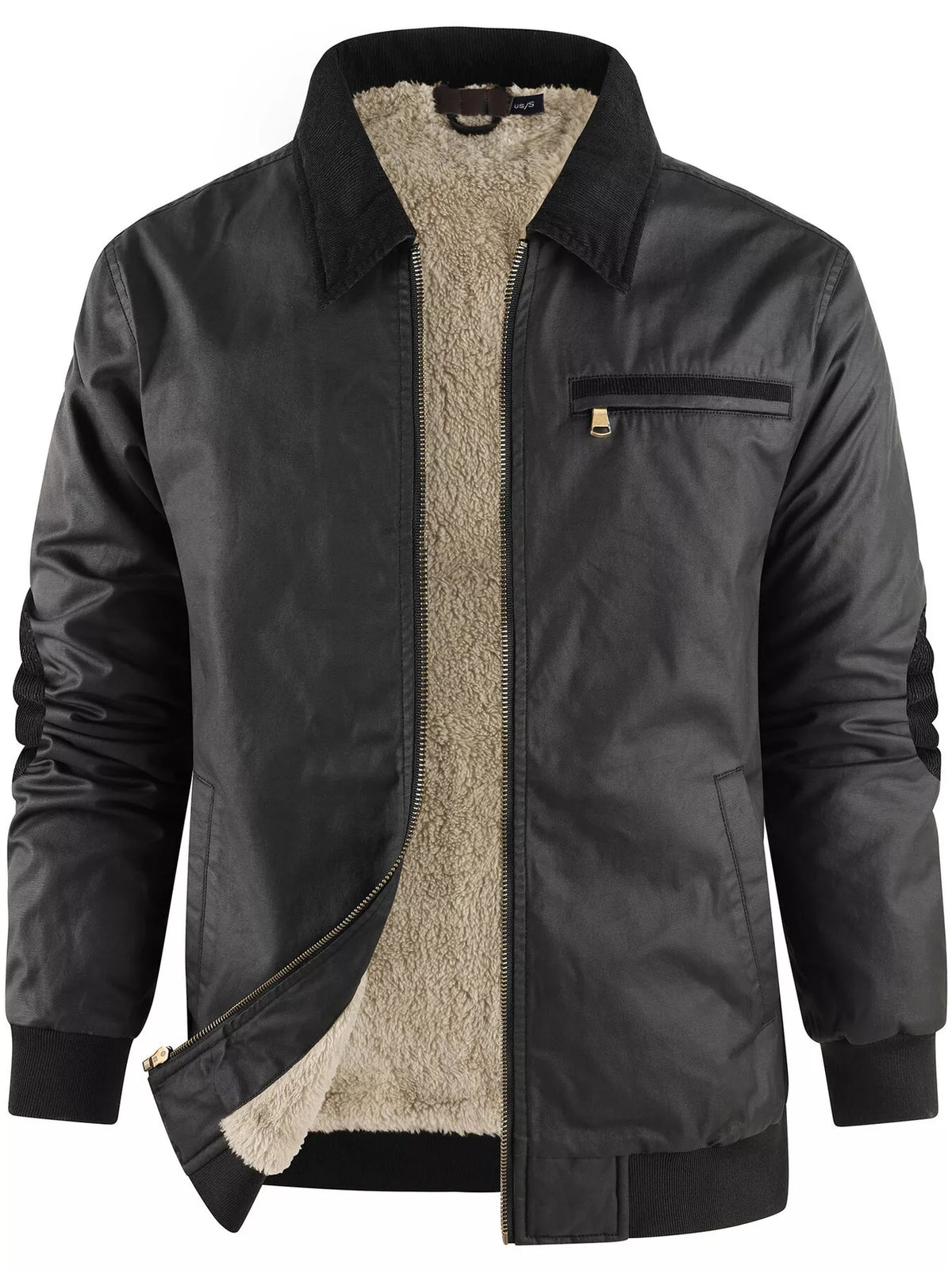 Men's Sherpa Lined Zip Up Jacket