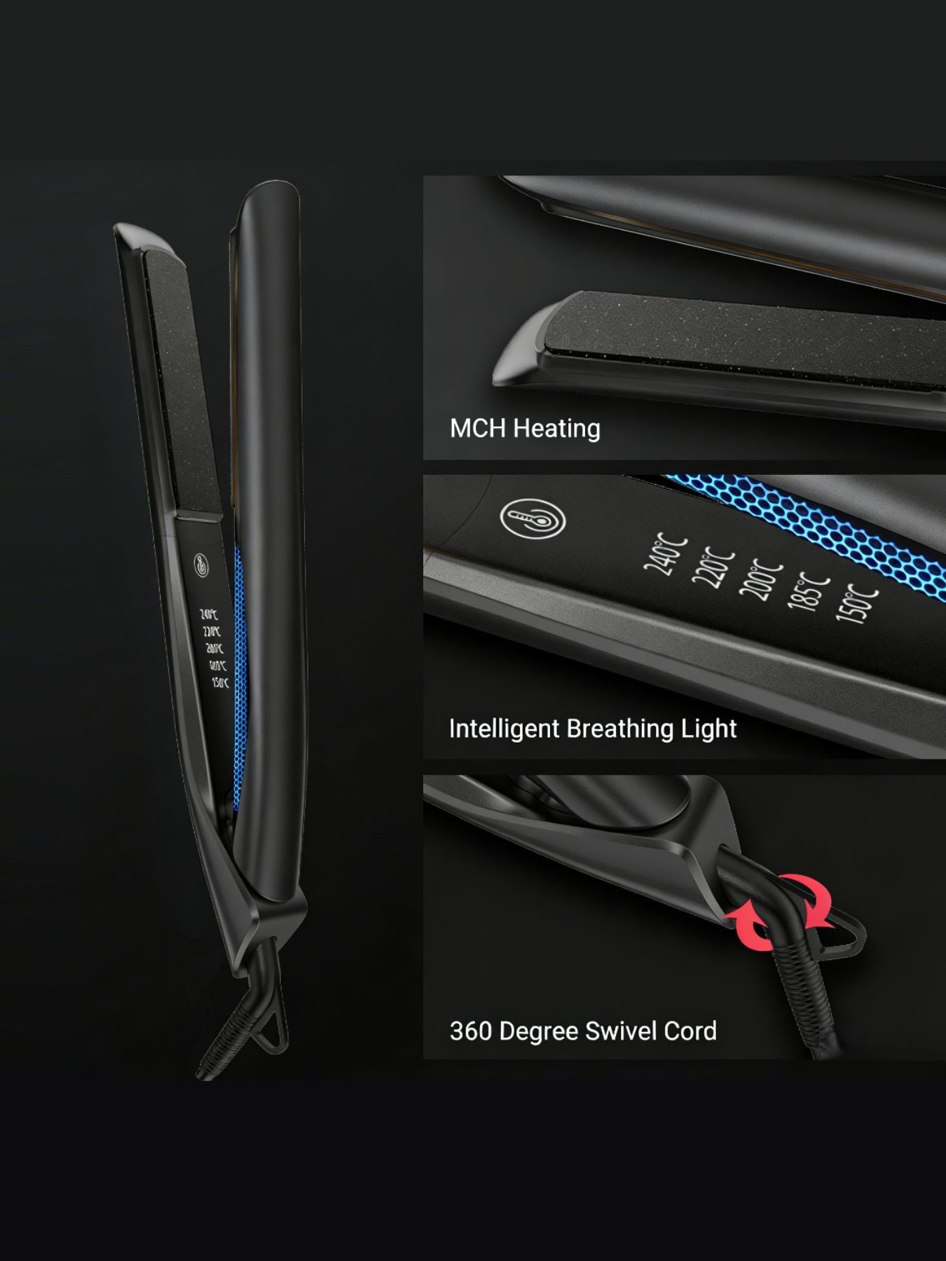Adjustable Temperature Hair Straightener