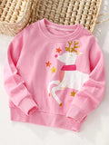 Children's Reindeer Graphic Crew Neck Sweatshirt