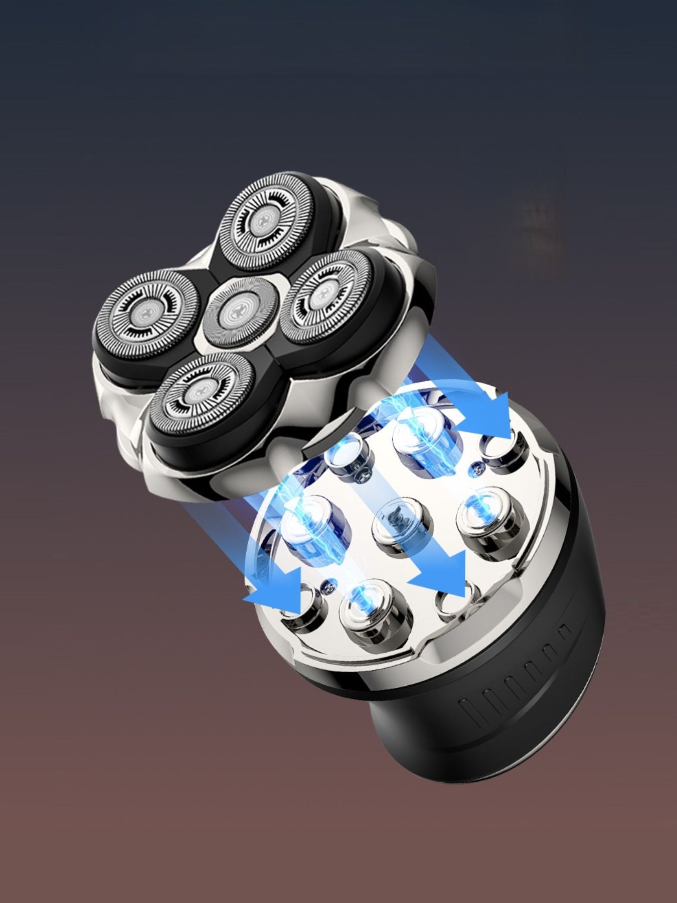 Rechargeable 5-Head Rotary Shaver