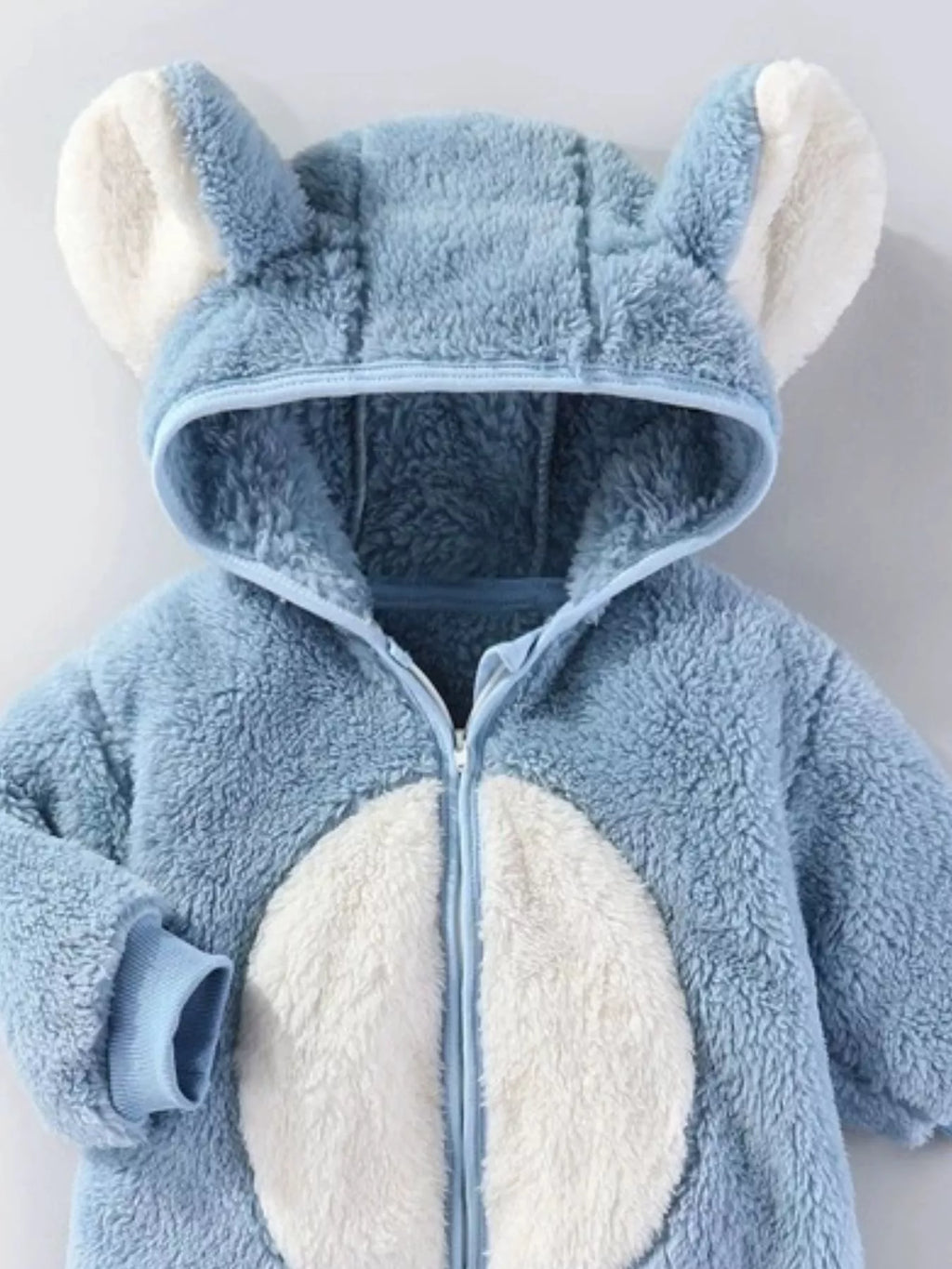 Children's Animal Plush Hooded One-Piece Jumpsuit