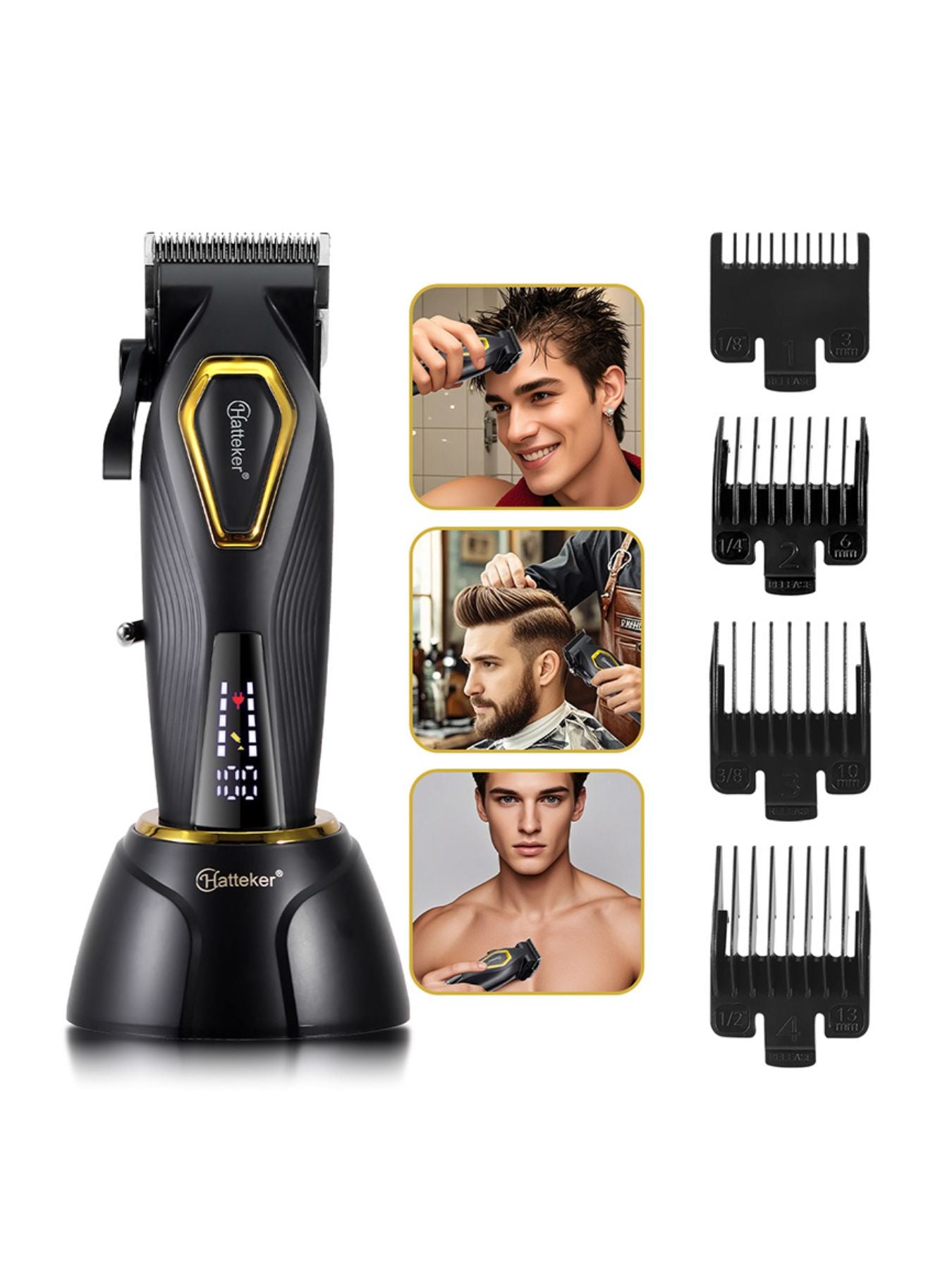 Cordless Hair Clipper with LED Display