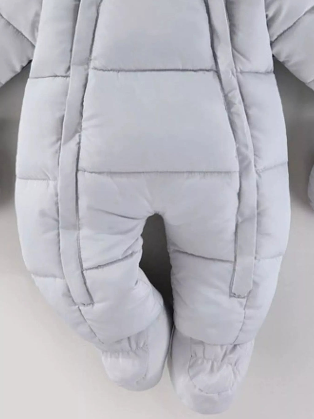 Children's Warm Padded One-Piece Snowsuit with Fur Hood