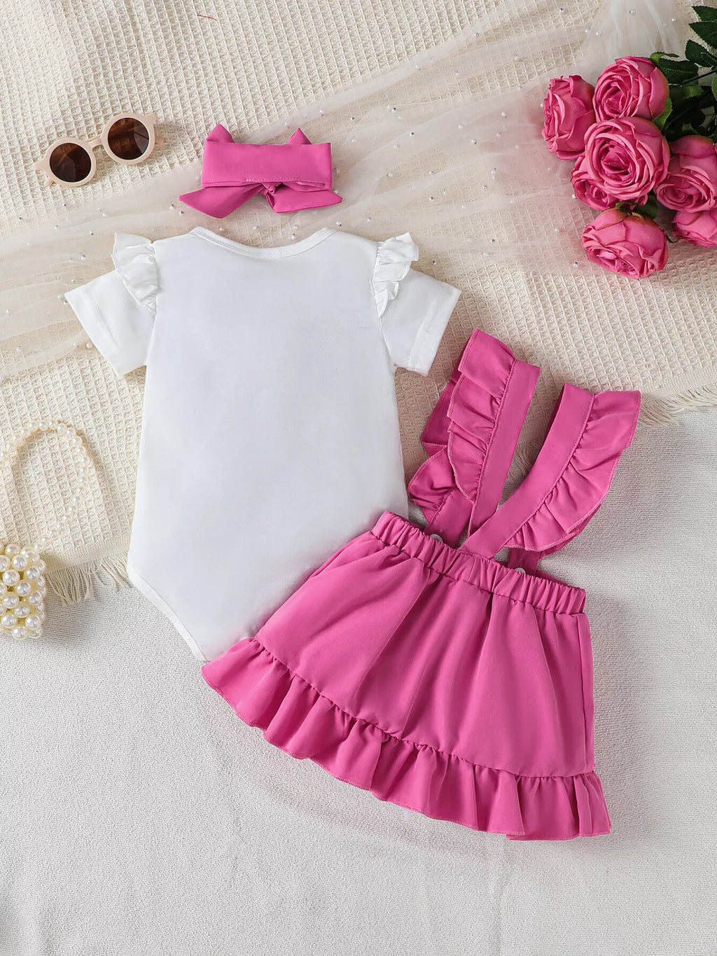 Children's Ruffled Graphic Bodysuit and Dress Set