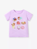 Children's Cartoon Dessert Short Sleeve T-Shirt