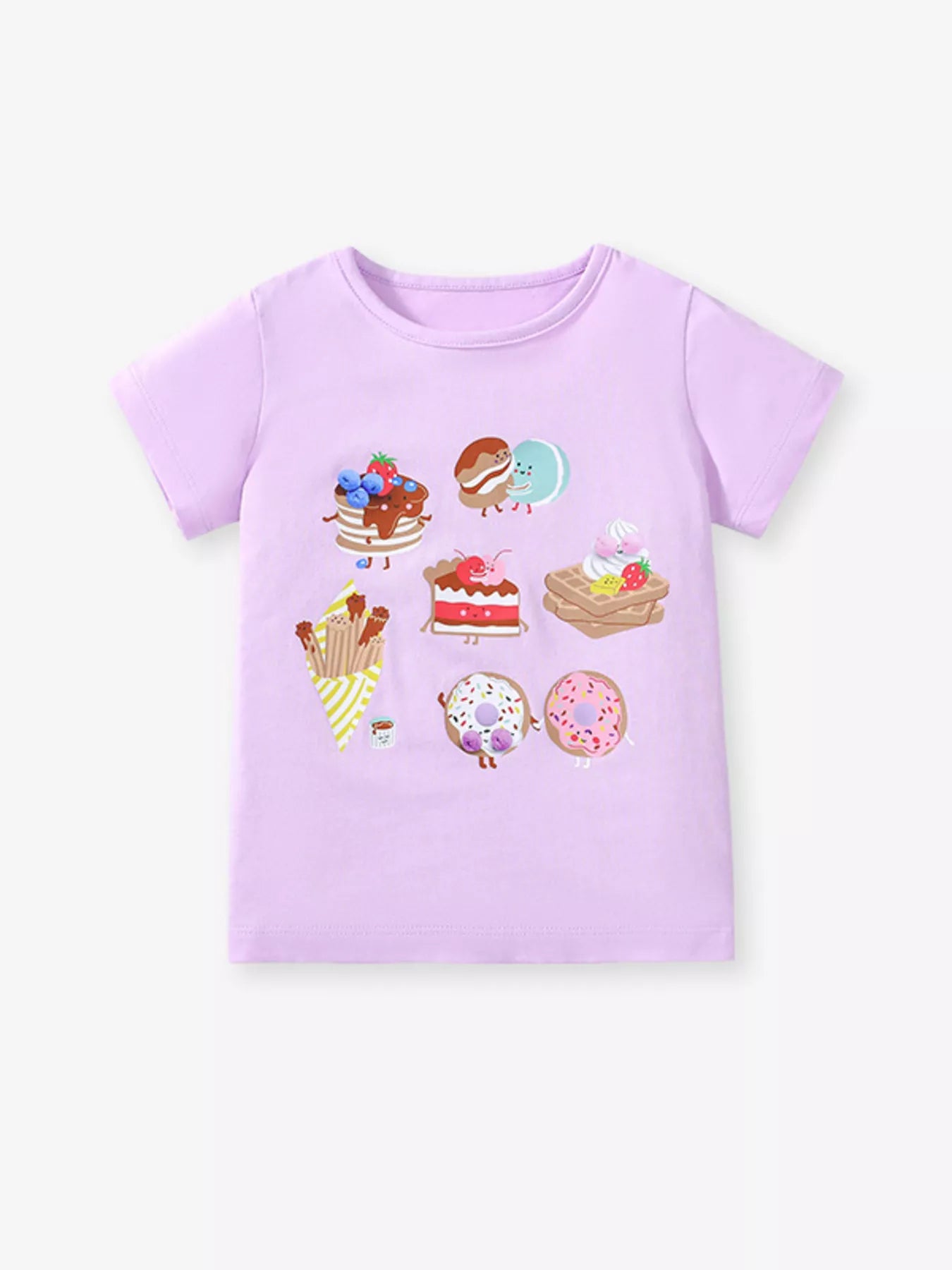 Children's Cartoon Dessert Short Sleeve T-Shirt