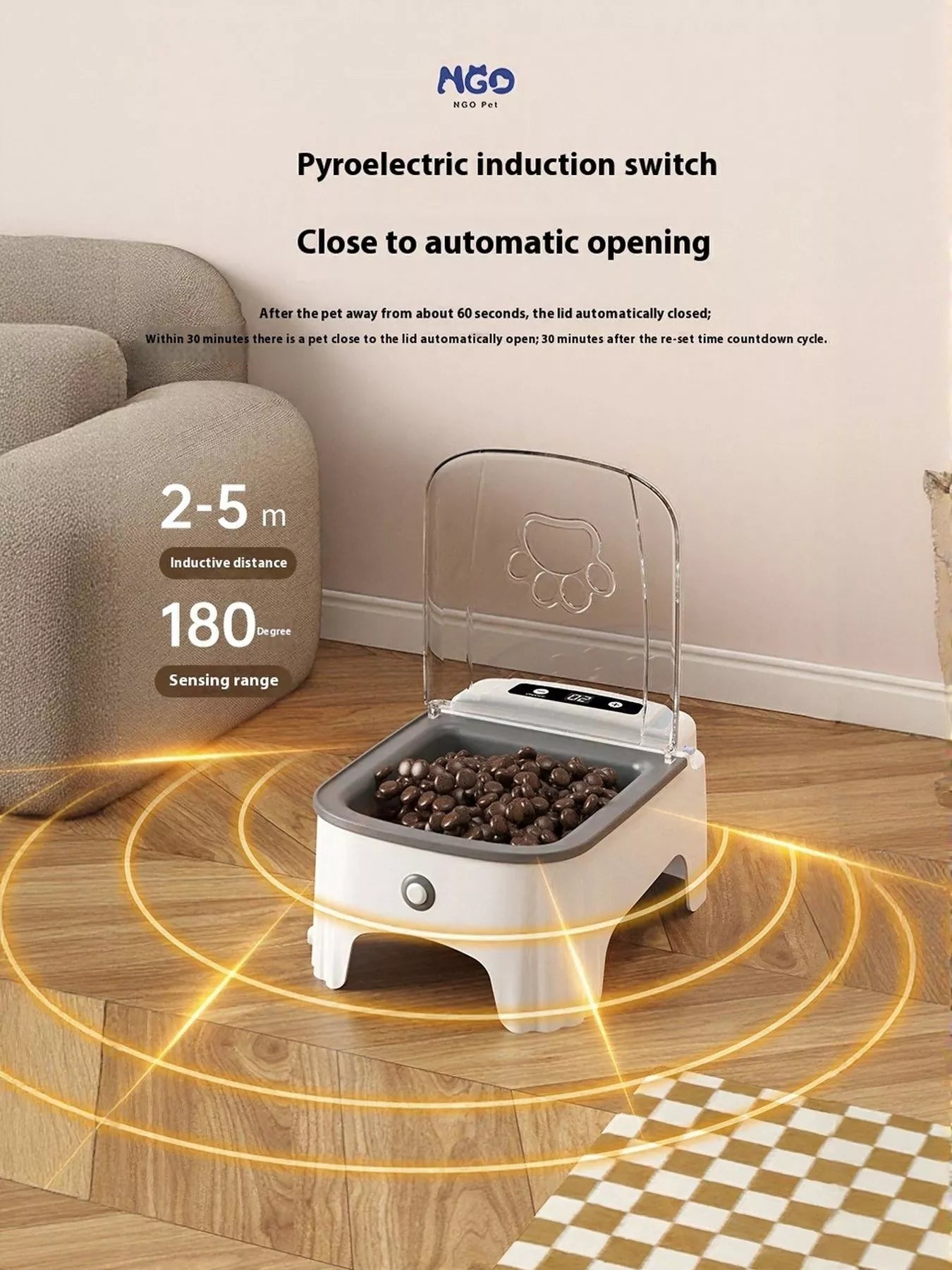 Automatic Pet Feeder with Elevated Bowl