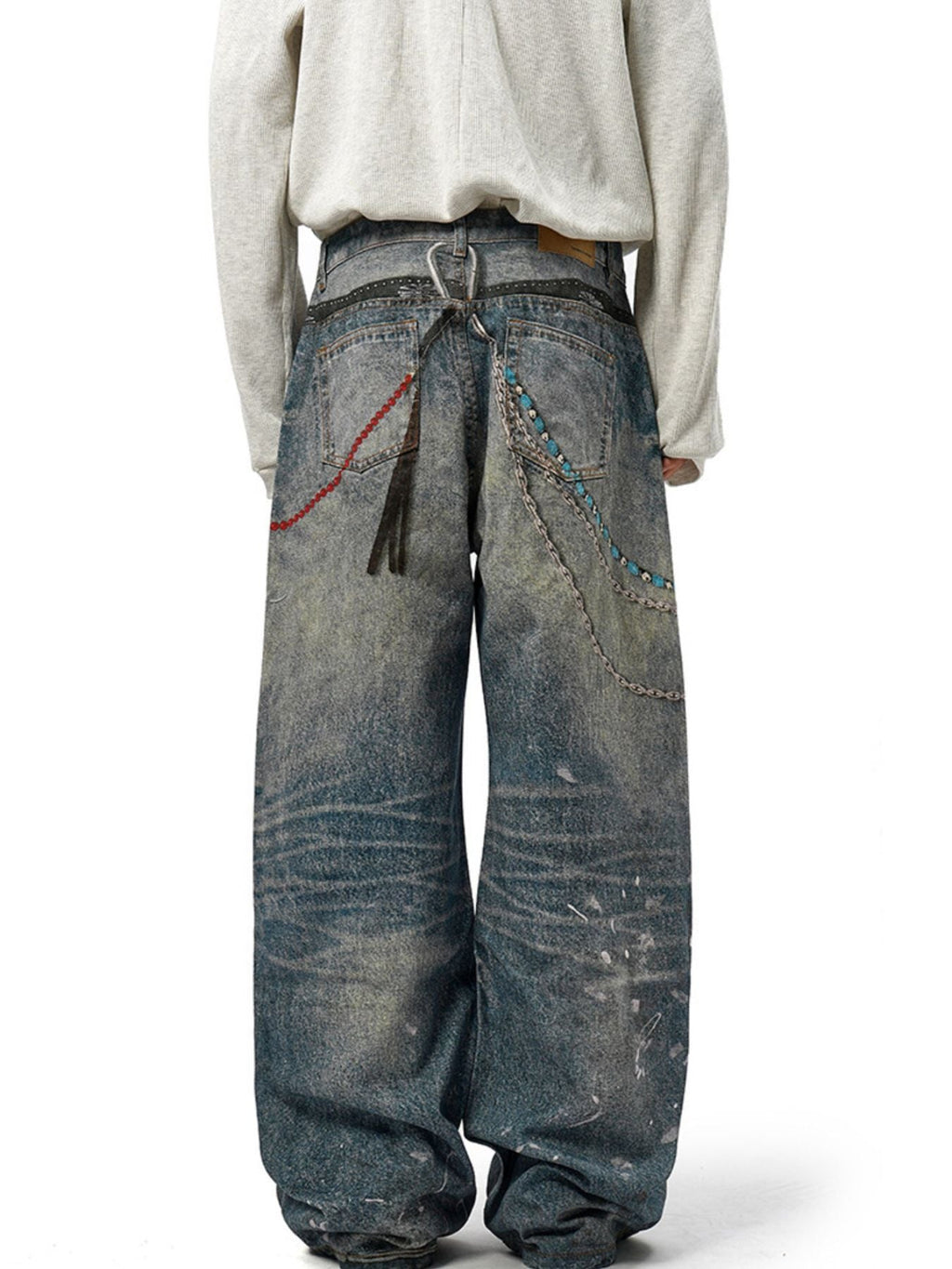 Men's Full Size Wide Leg Jeans Plus Size