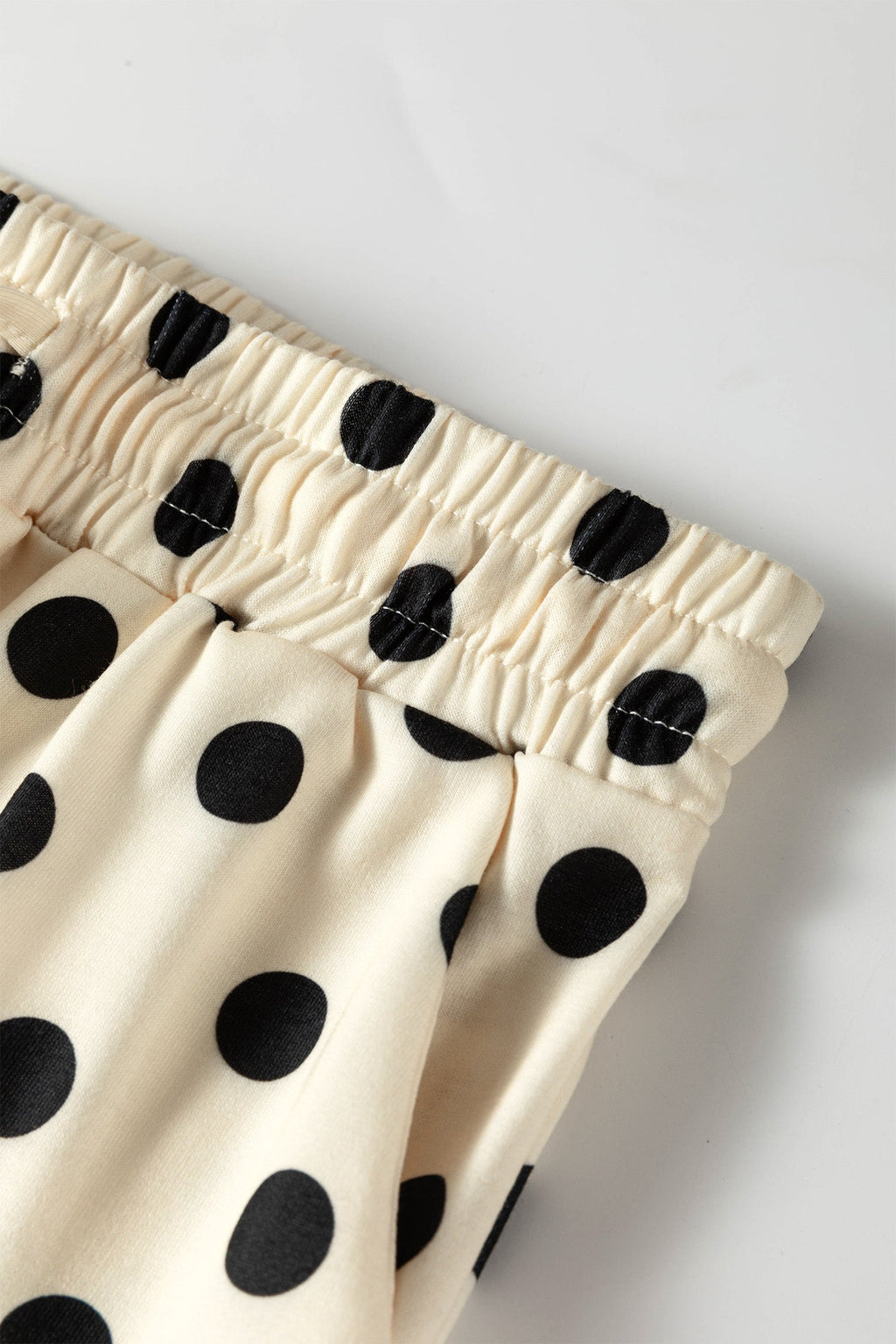 Sky Blue Polka Dot Oversized Top Drawstring Short Set