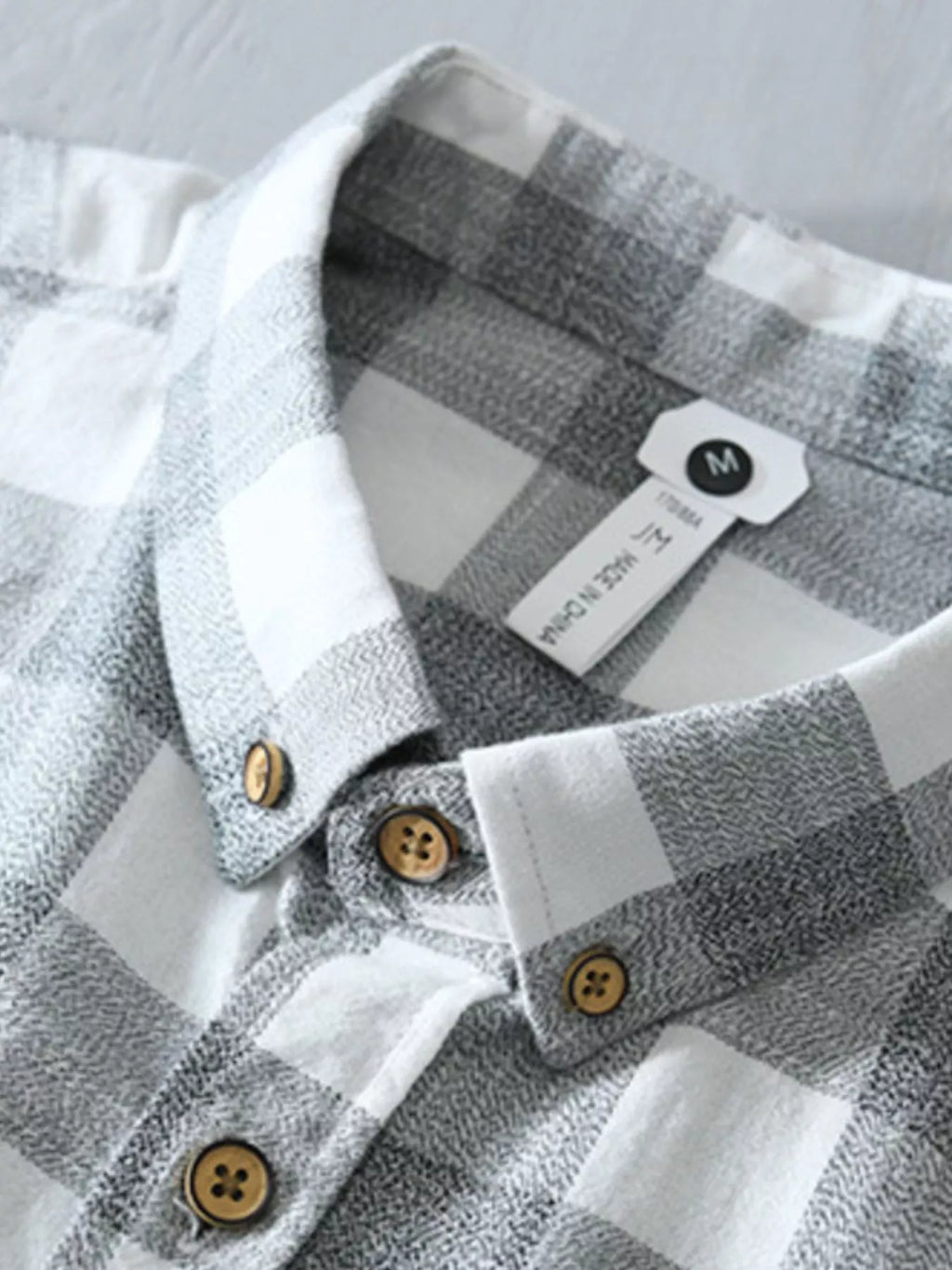 Men's Plus Size Plaid Button-Down Long Sleeve Shirt