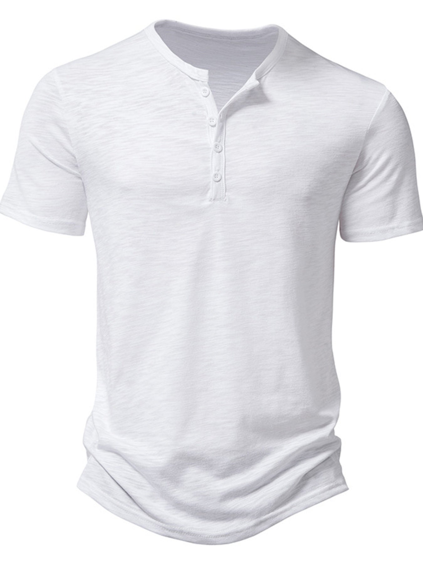 Men's Casual Button Detail T-Shirt