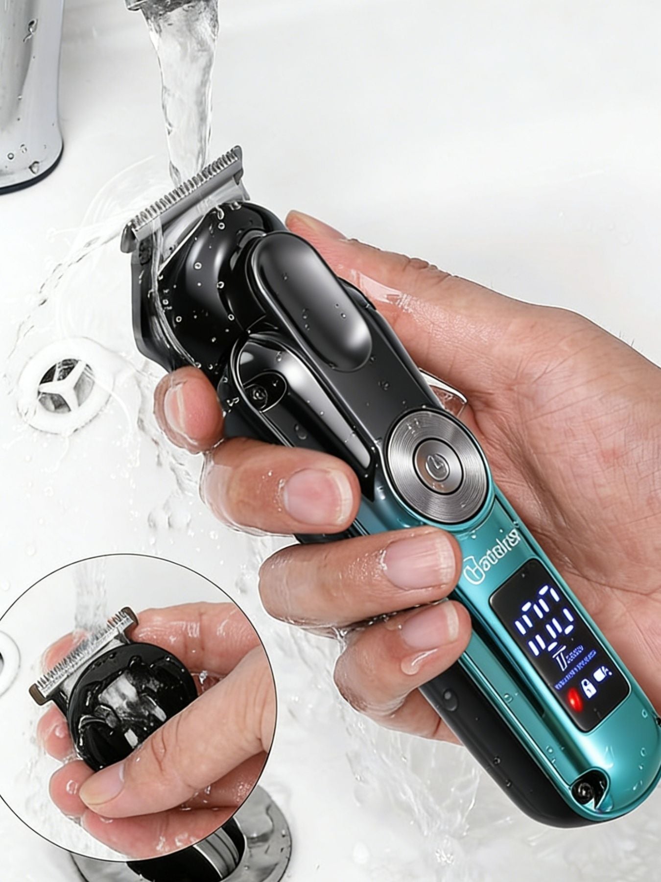 Cordless Hair Clipper with LED Display
