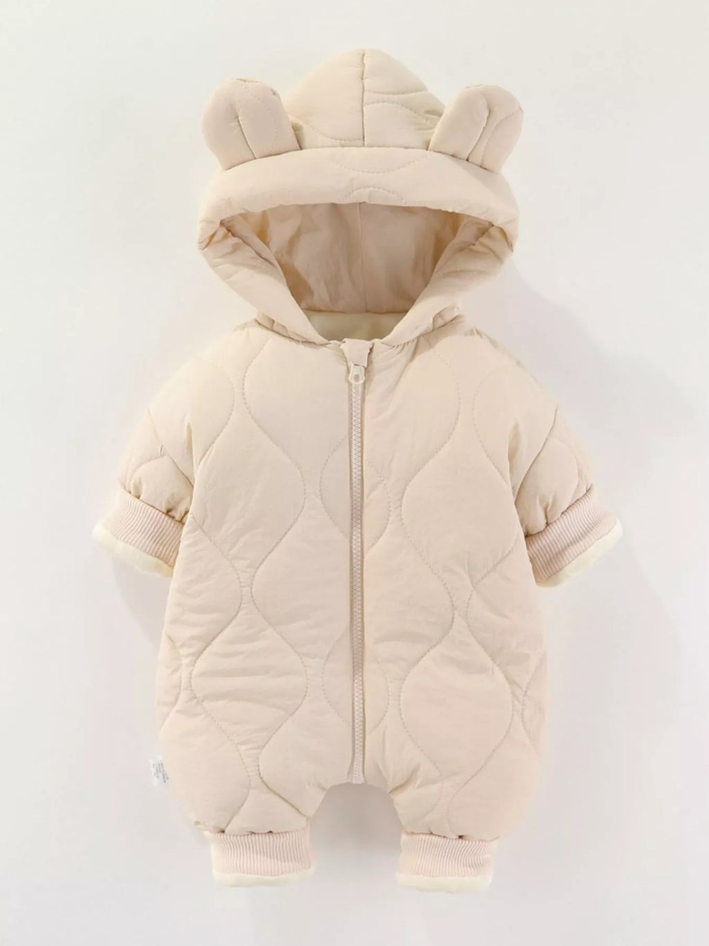 Children's Zip Front Hooded Padded One-Piece