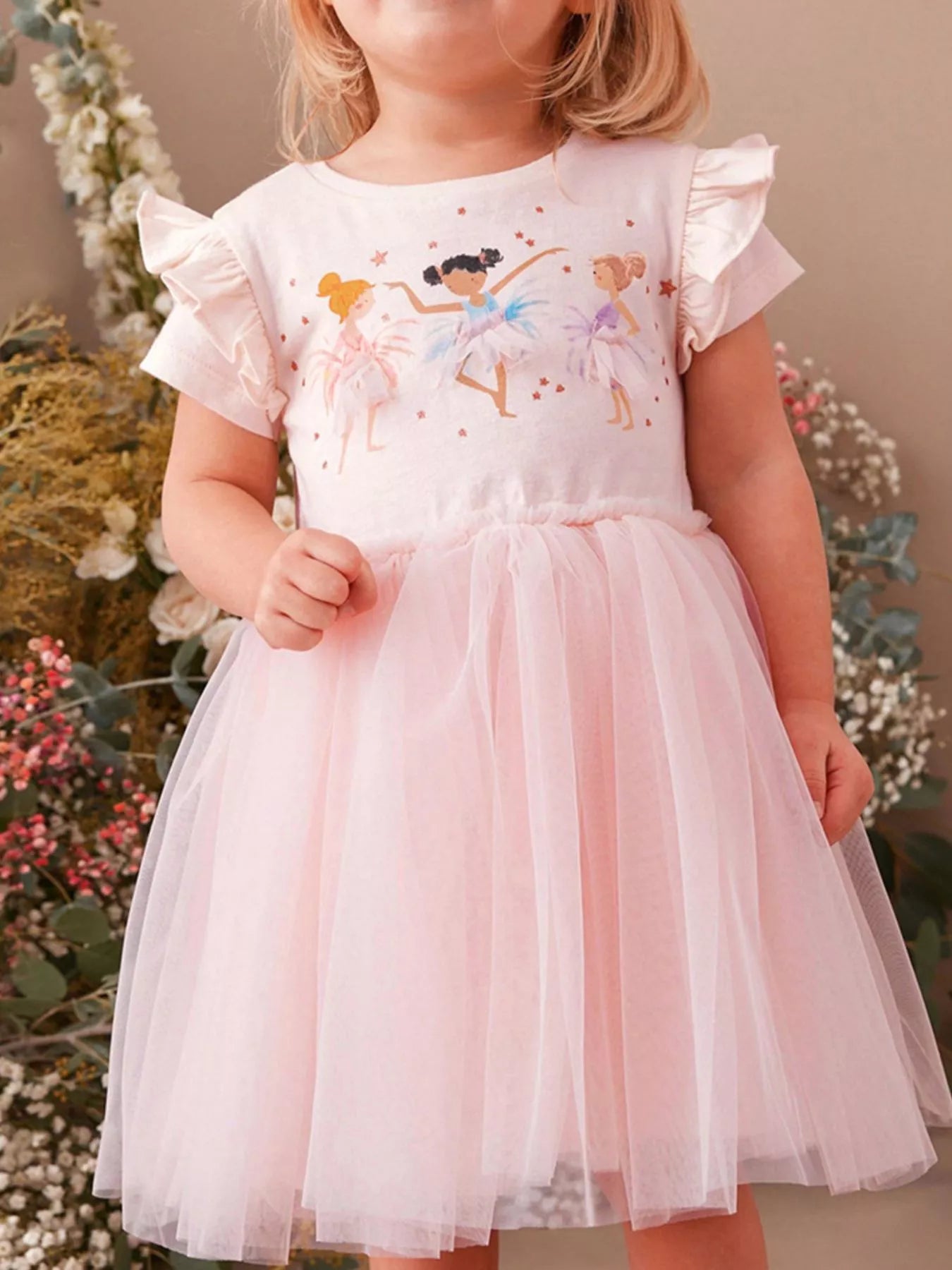 Children's Ballerina Short Sleeve Tulle Dress