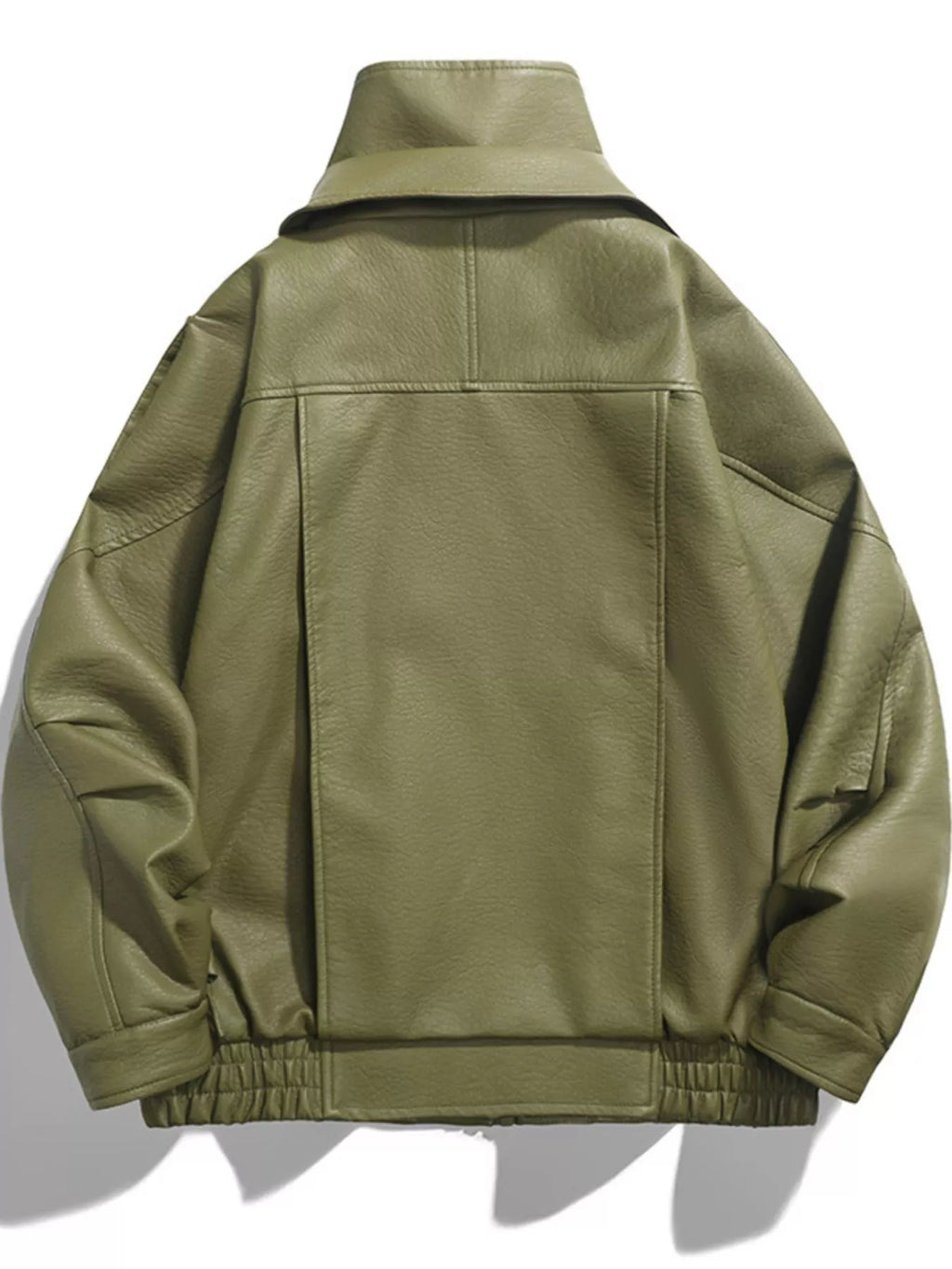 Men's Zip Up Leather Moto Jacket