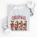 All Booked For Christmas Reindeer Santa Snowman Teacher Books Holiday Sweatshirt