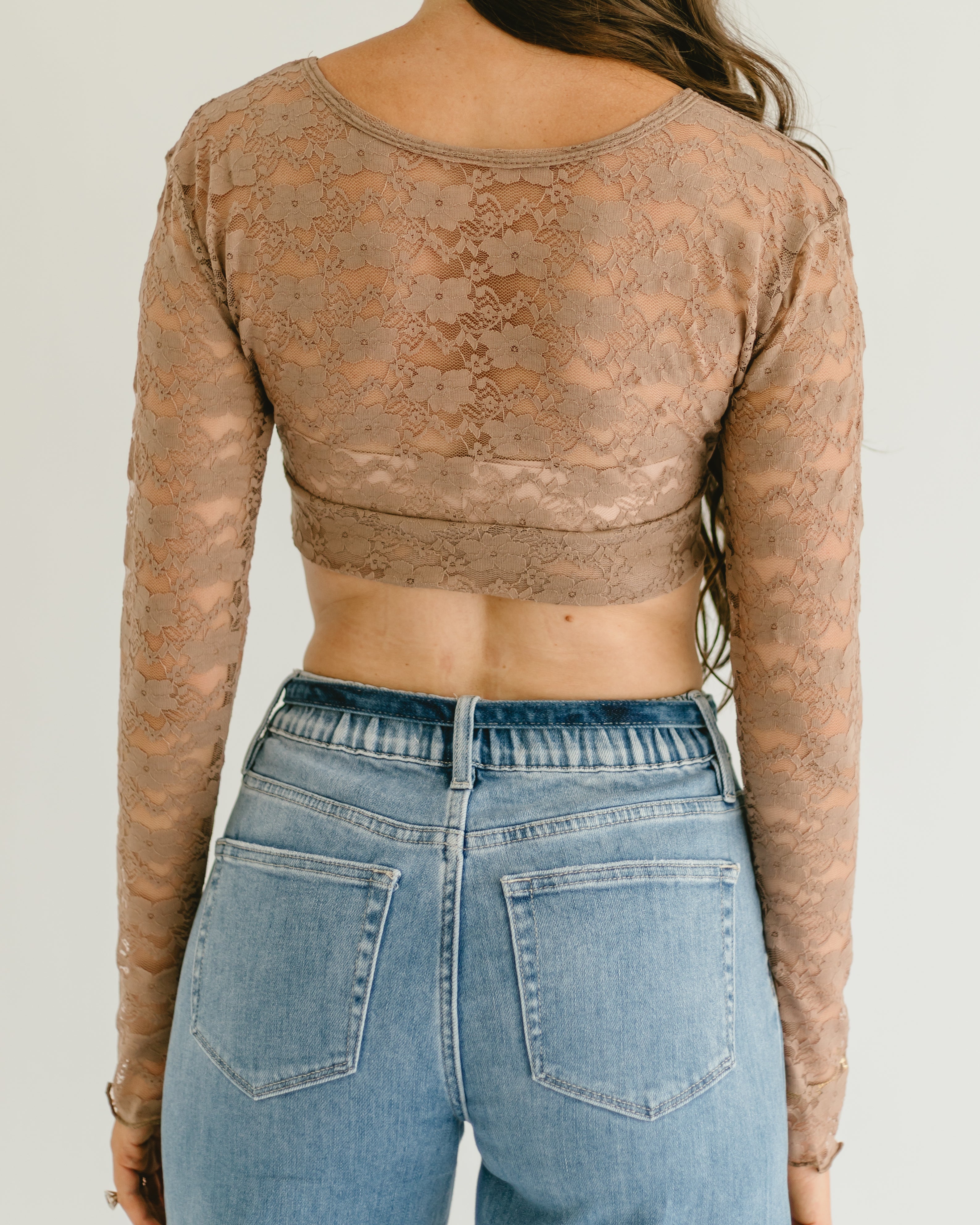 Full Lace Long-Sleeved Halftee