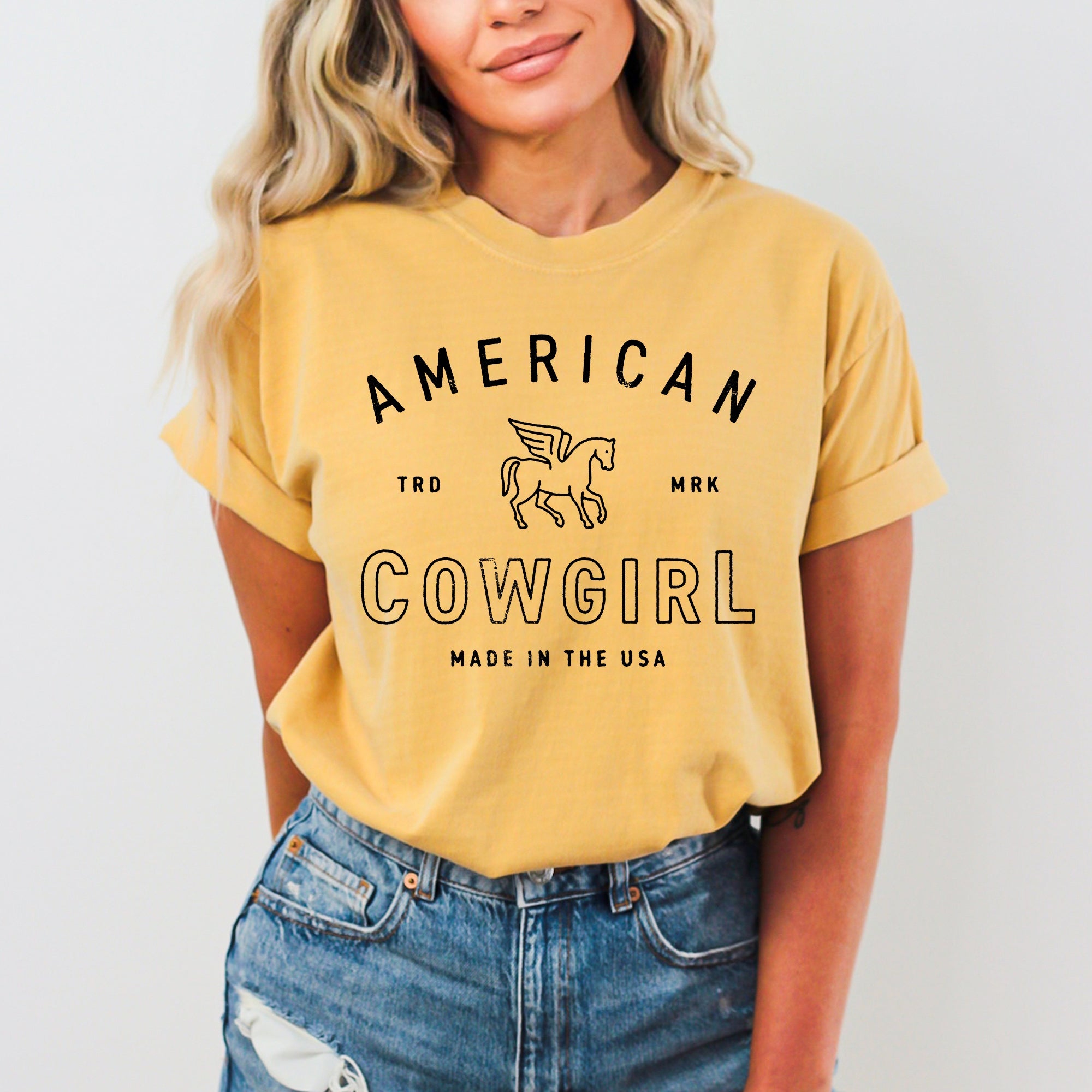 American Cowgirl Retro Western Country Classic Vintage Inspired Nostalgic Western Frontier Spirit Comfort Colors Tee
