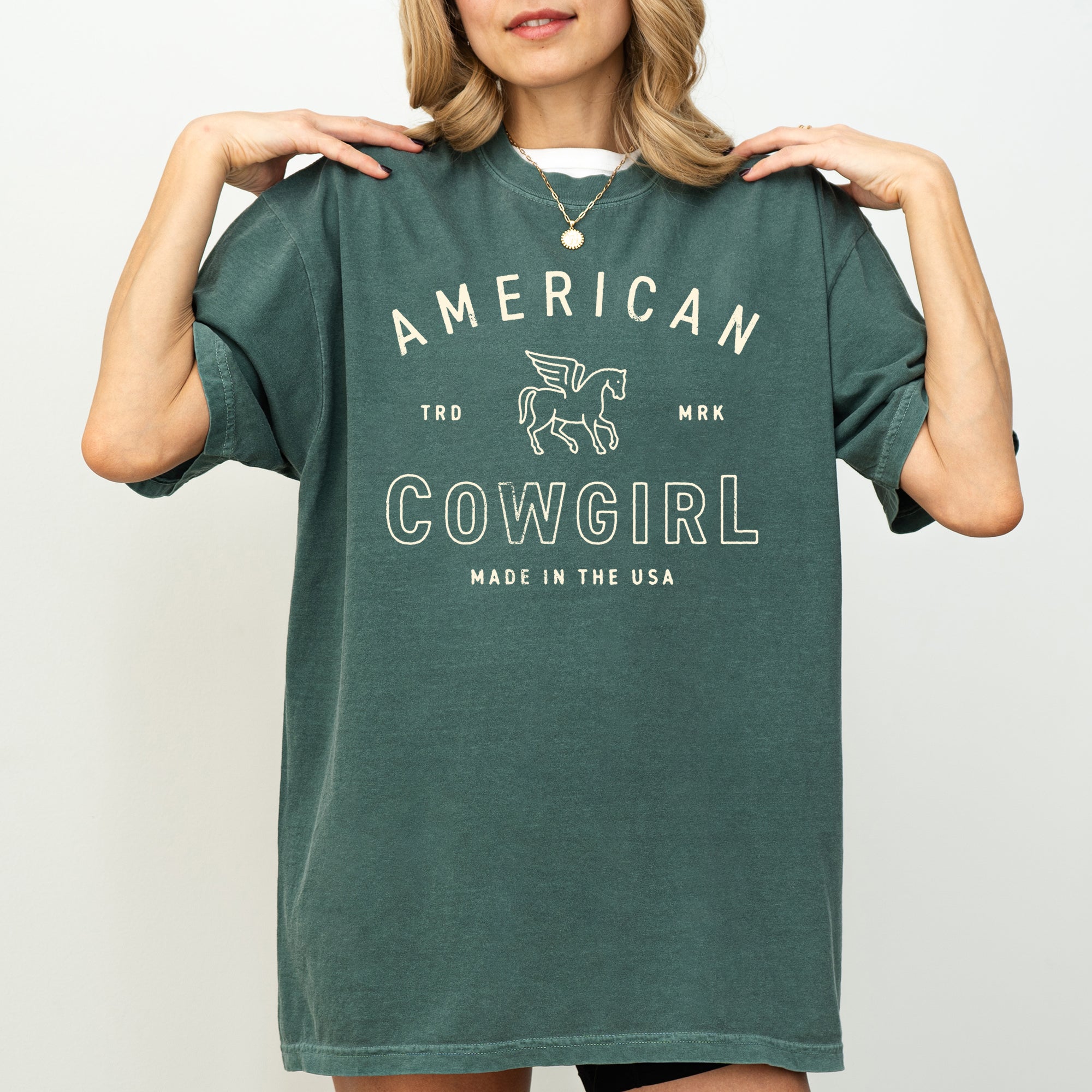 American Cowgirl Retro Western Country Classic Vintage Inspired Nostalgic Western Frontier Spirit Comfort Colors Tee