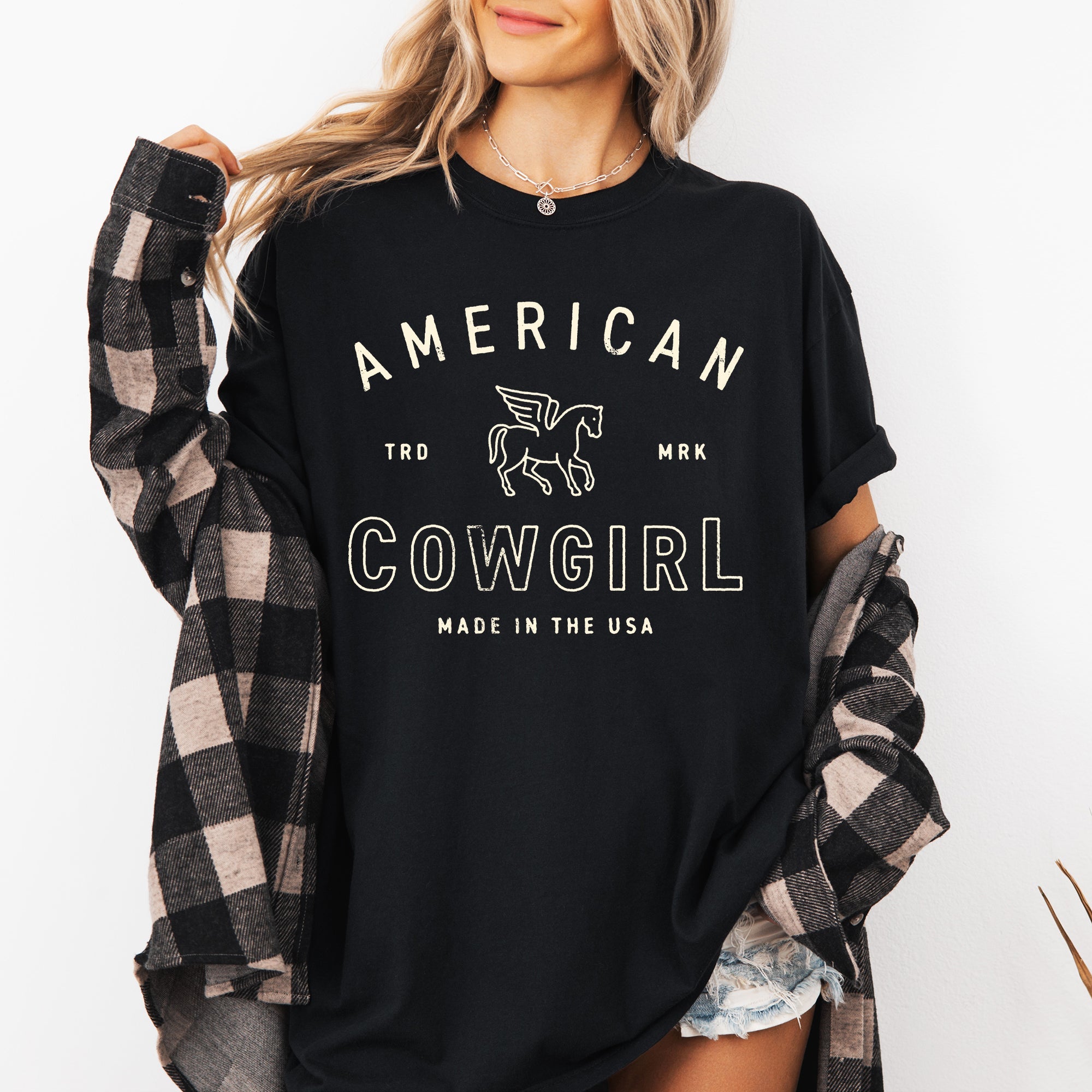 American Cowgirl Retro Western Country Classic Vintage Inspired Nostalgic Western Frontier Spirit Comfort Colors Tee