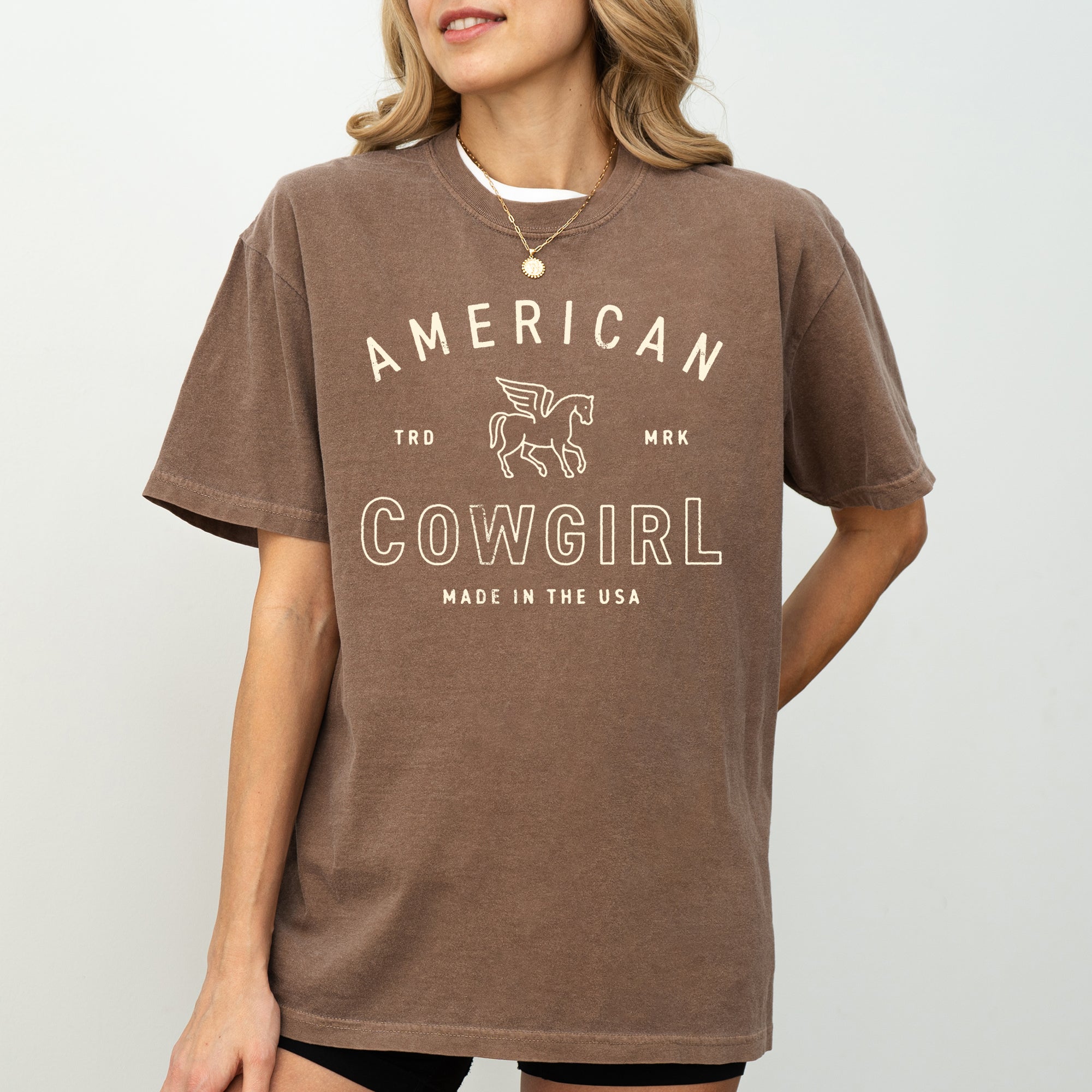American Cowgirl Retro Western Country Classic Vintage Inspired Nostalgic Western Frontier Spirit Comfort Colors Tee