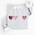 Valentine Hearts Retro Edition Graphic Love Motif Vintage Script Quote Sweatshirt
