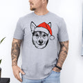 Australian Cattle Dog Blue Heeler Santa Claus Christmas Dog Lover Festive Portrait Comfort Colors Tee