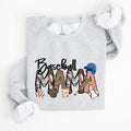 Baseball Mama Mother's Day Sideline Cheer Graphic Sweatshirt For Moms Who Cheer On The Diamond