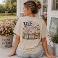Bee Kind or Buzz Off T-Shirt | Women's Super Soft Ring Spun Cotton Bee Graphic Tee