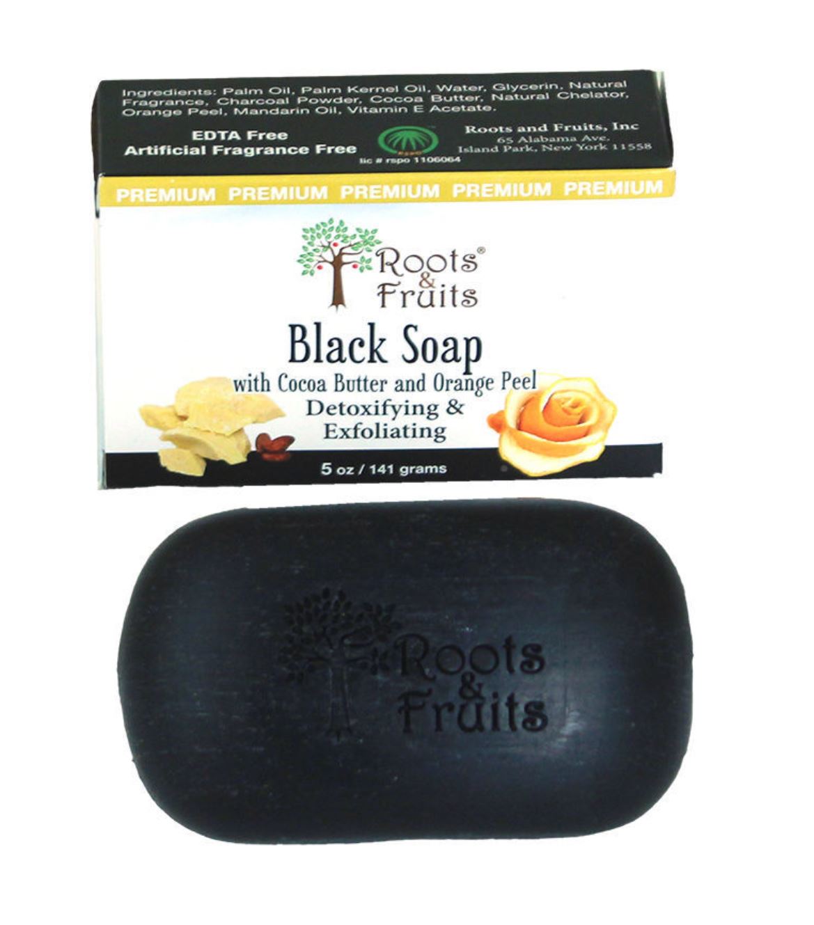Black Cocoa Butter & Orange Soap