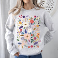 Bloom Brilliance Color-Infused Floral Print Garden Collection Soft Knit Sweatshirt