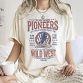 Bronco Riding Wild Horse Race Cowboy Cowgirl Western Frontier Comfort Colors Tee