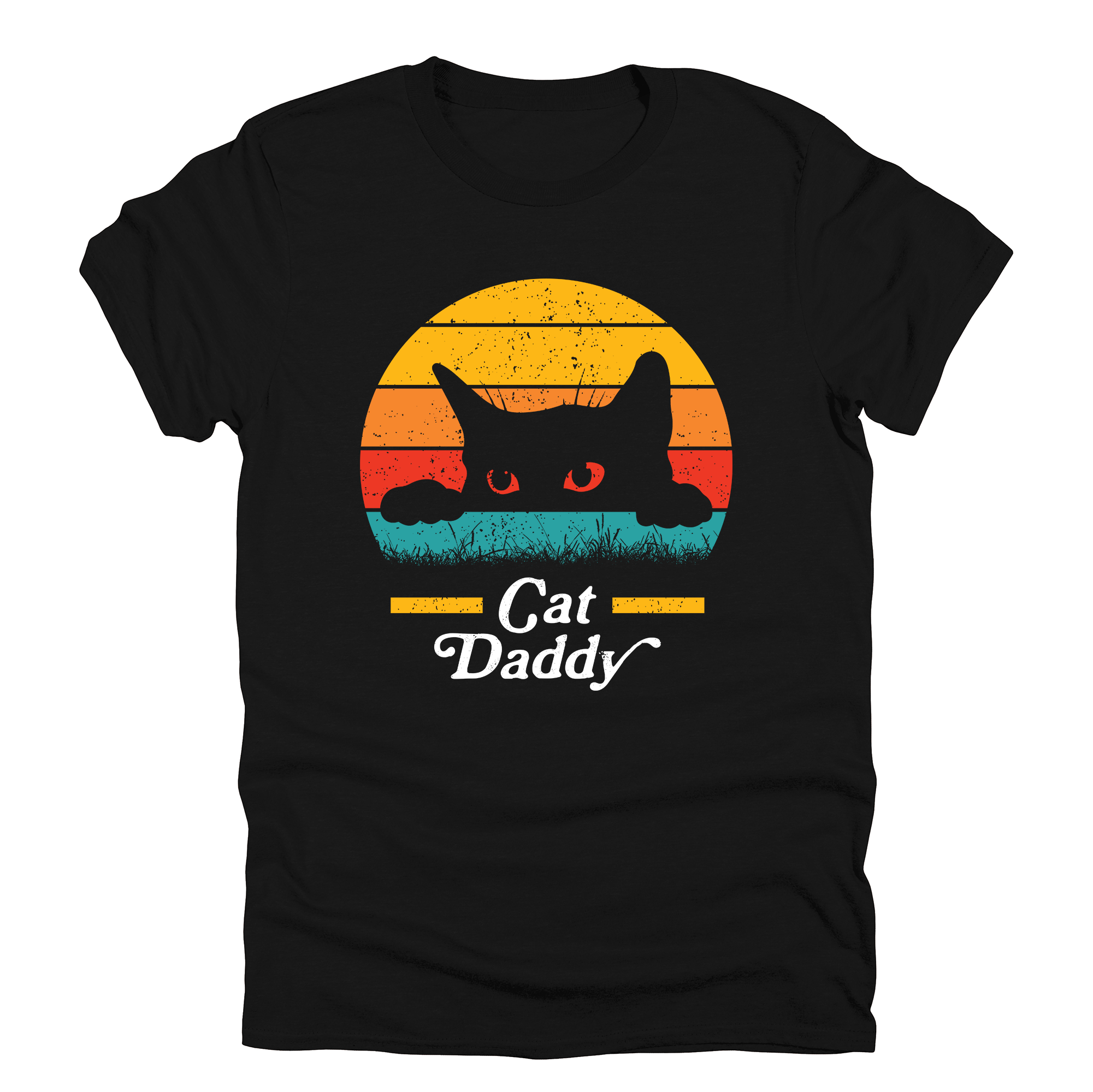 Cat Daddy 80s Vintage Iconic Retro Pop Culture Attitude Bold Lettering Nostalgia Collection Graphic Tee