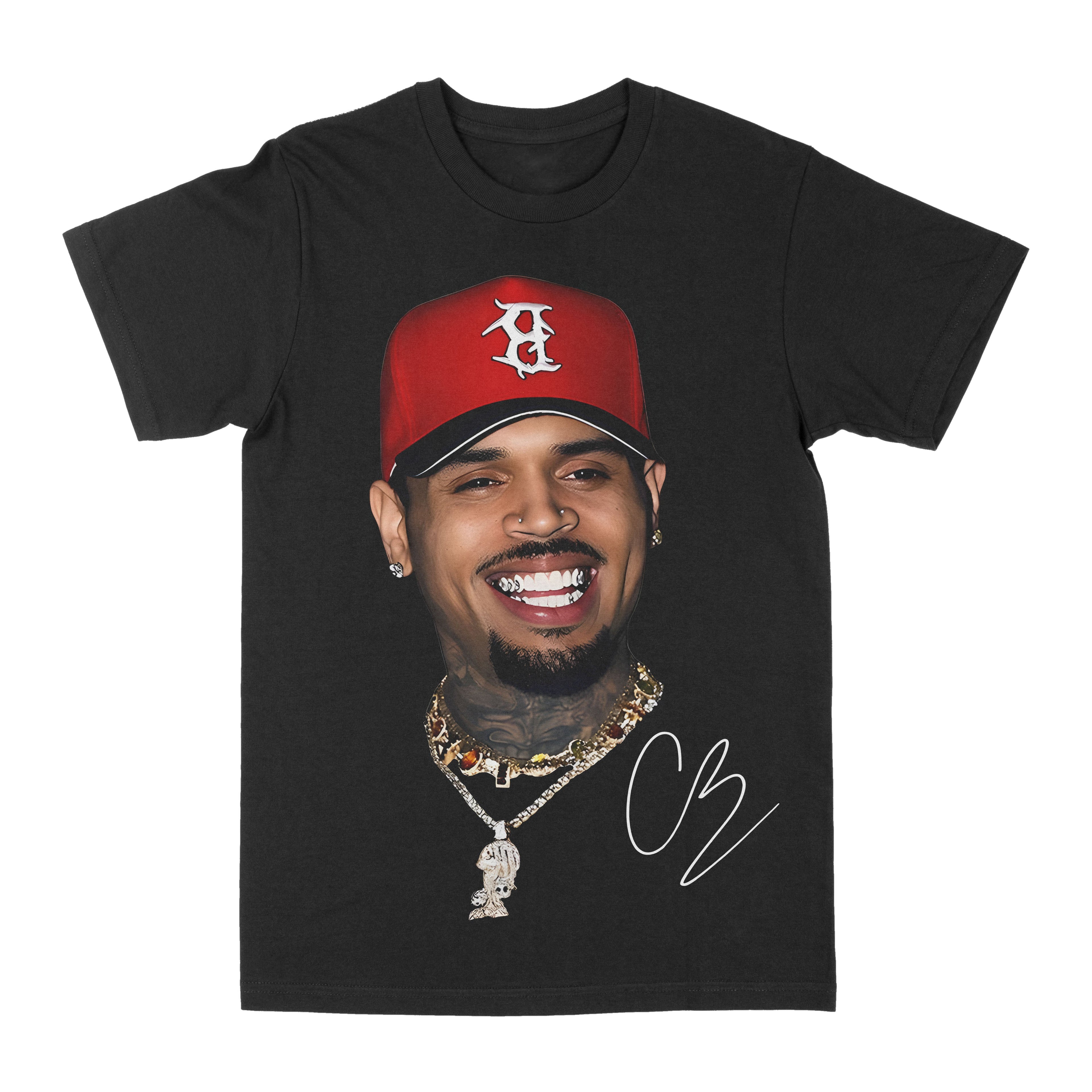 Chris Brown "Big Face Red Hat" Graphic Tee