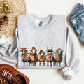Christmas Sheep Lovers Santa Farm Life Holiday Farm Scene Cozy Family Vibe Sweatshirt