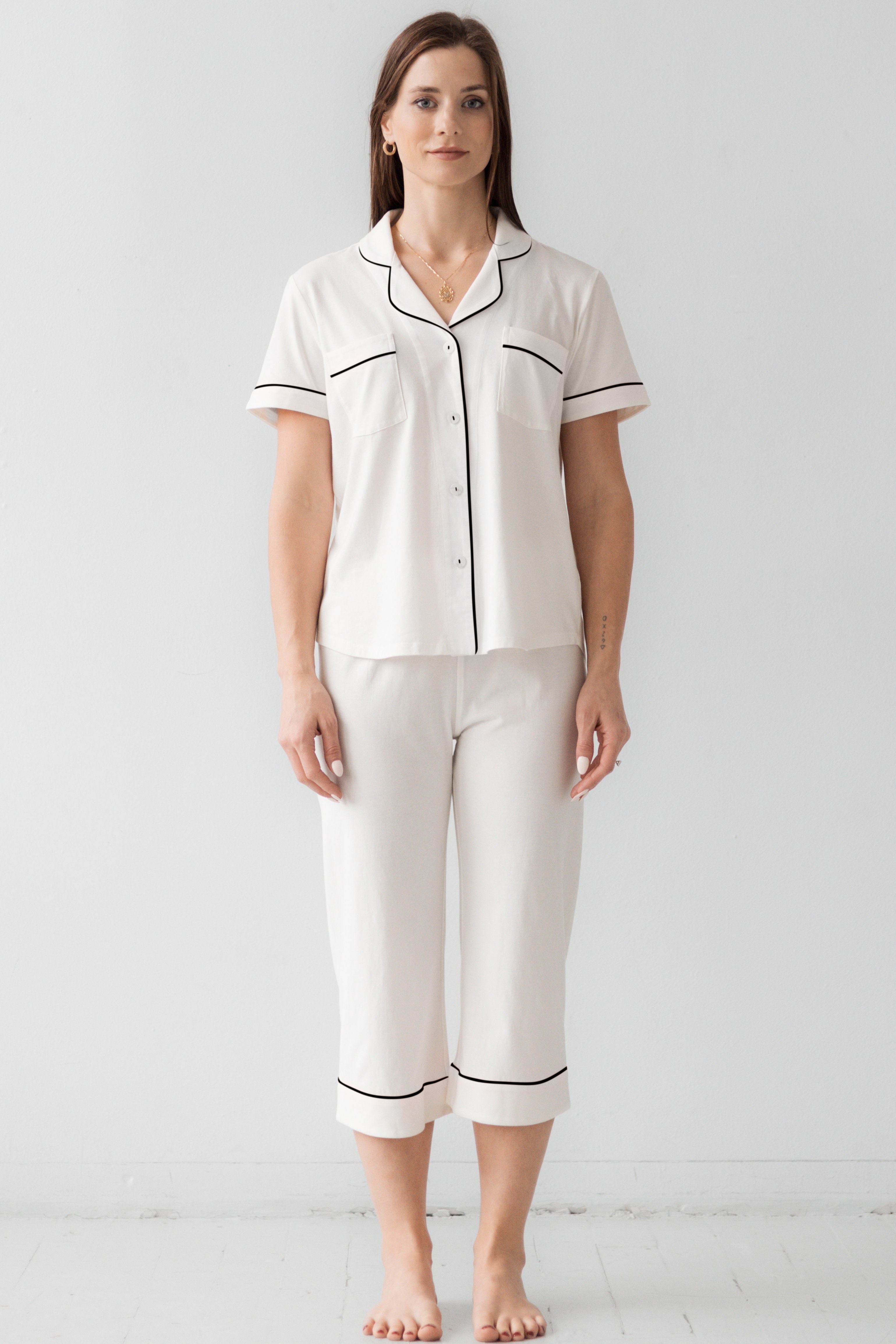 Classic Luxury Capri Pajamas in  Brushed Pima Cotton