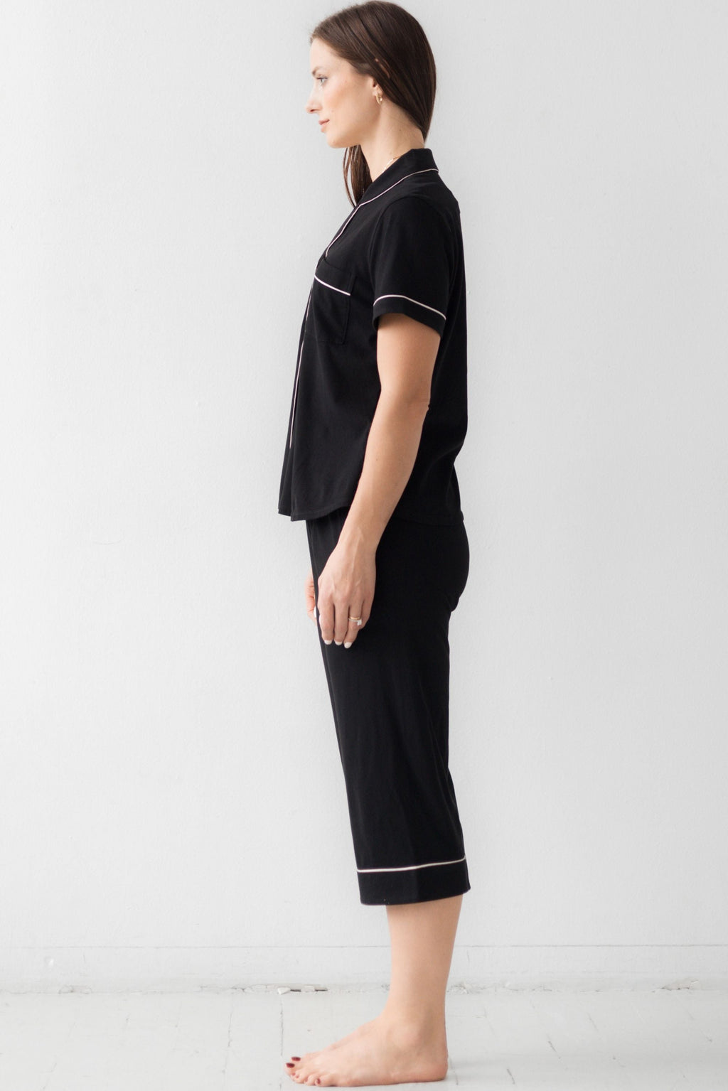 Classic Luxury Capri Pajamas in  Brushed Pima Cotton