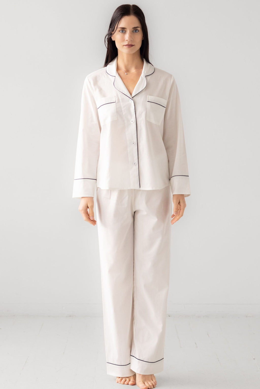 Classic Woven Cotton Pajama Set