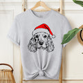 Cocker Spaniel Santa Christmas Paws Dog Lover Festive Holiday Edition Premium Collectible Comfort Colors Tee