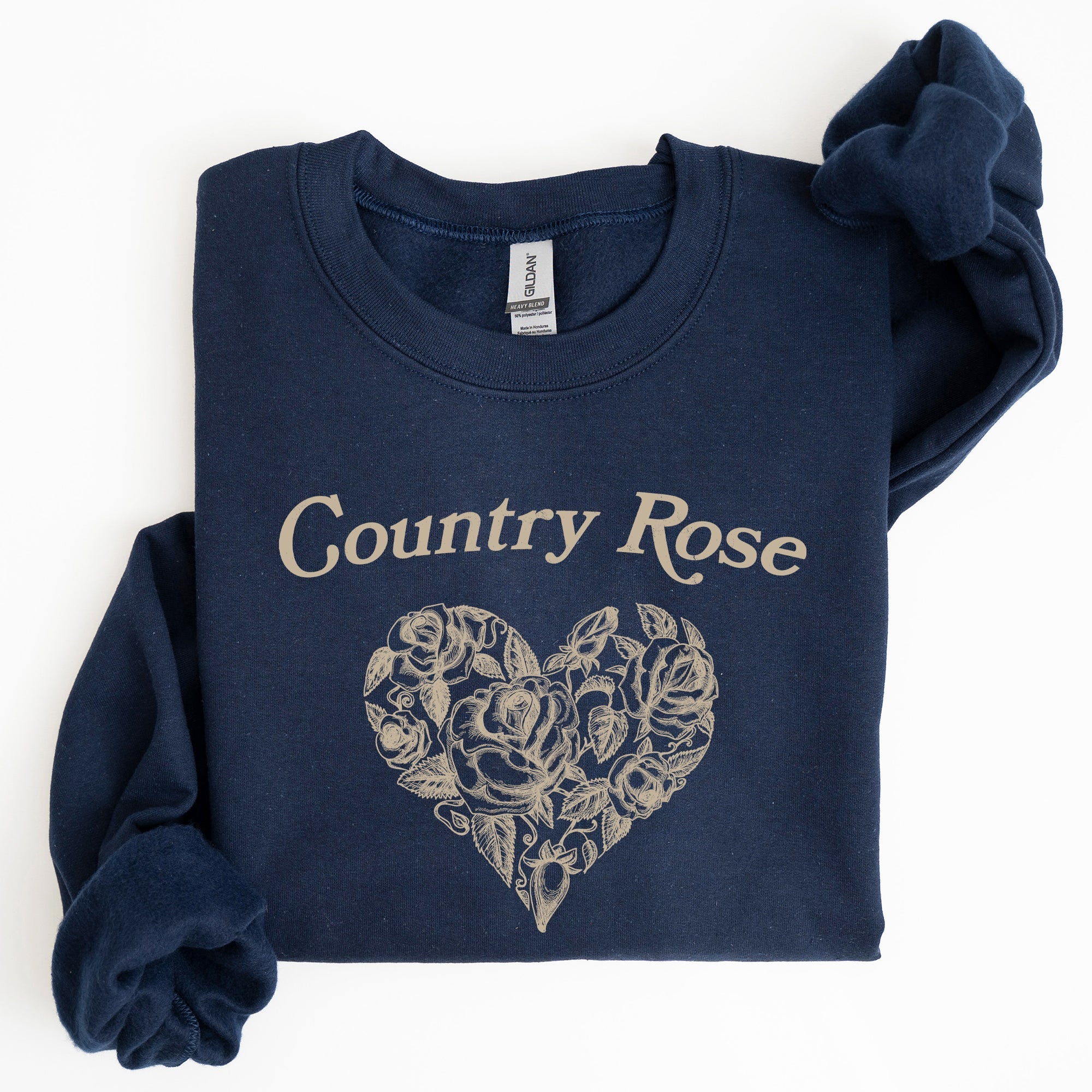 Country Rose Heart Cowgirl Cowboy Western Rustic Heritage Celebration Edition Sweatshirt