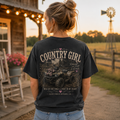 Country Girl ATV Comfort Colors T-Shirt – Raised on Dirt & Grace Southern Graphic Tee by Back Porch Apparel