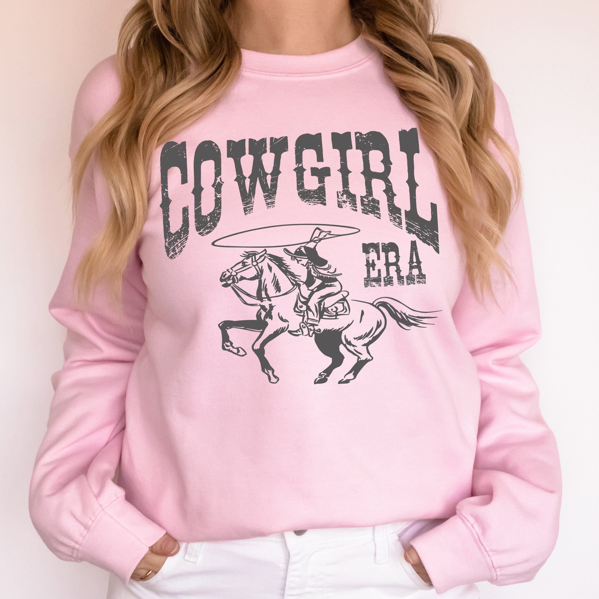 Cowgirl Era Rodeo Western Country Horse Graphic Heritage Inspired Statement Sweatshirt