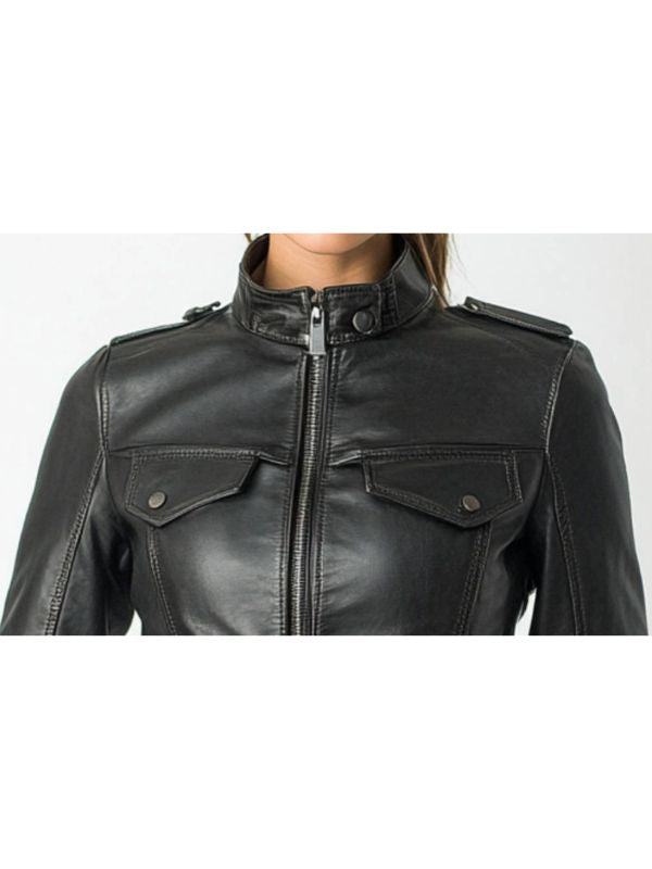 Daisy Leather Black Jacket – Women’s Leather Jacket
