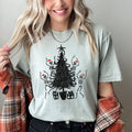 Dancing Skeletons In Santa Hats For Christmas Celebration Holiday Edition Comfort Colors Tee
