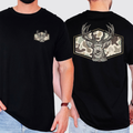 Dad's Camouflage Deer Hunting Outdoorsman Old School Style Trail Boss Comfort Colors Tee
